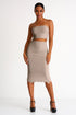 Shan Billy Scalloped Pencil Skirt